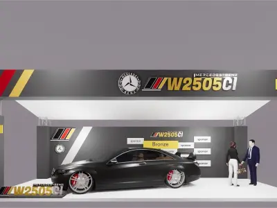 car show events 3D models with setting 3D model