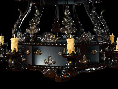chandelier in style of person 3D model