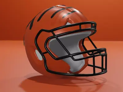 Cincinnati Bengals Football Helmet 3D model