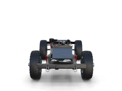 Toyota Land Cruiser FJ 40 with Chassis 3D model