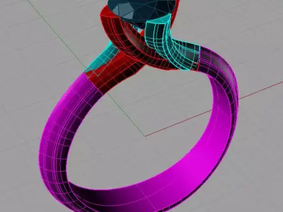 Classic Solitaire Engagement ring 4 prong Anello solitario sl39 3D print model