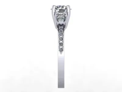 JEWELRY ENGAGEMENT RING STL FILE FOR DOWNLOAD AND PRINT- CC45 3D print model