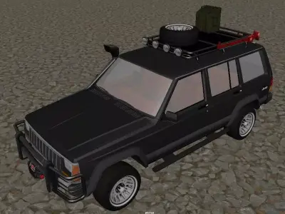 Jeep xj Low-poly 3D model