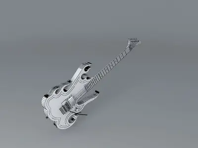 Flame steve vai performance guitar Free 3D model