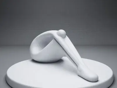 modern Abstract sculpture 06 3D model