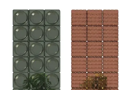 Glass bricks 3D model