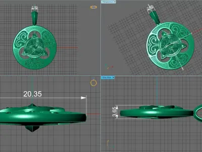 Celtic unisex pendants 3D print model