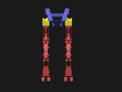 XTI PASSIVE DYNAMIC ROBOT WALKER 3D print model