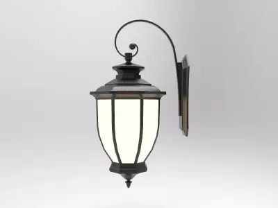 lantern D outdoor wall sconce 3D model