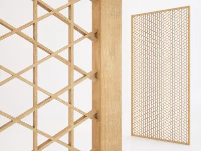 KUMIKO Collection C taiwanese lattice screens 3D model