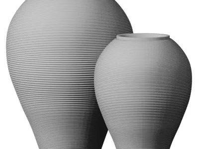 Decorative Contemporary ceramic floor vase for home decoration 3D model
