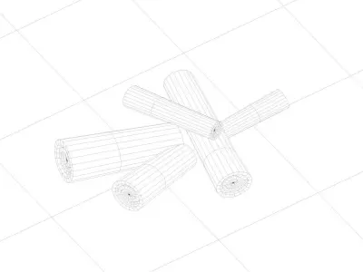 combustion fire Low-poly 3D model