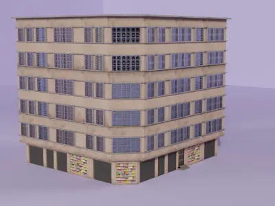Indian Street Building Packs Low-poly 3D model