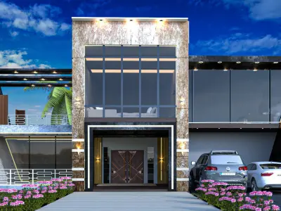 Exterior Villa Design 3D model