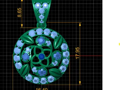 PREIOUS DESIGN PENDANT 3D PRINTABLE MODEL  3D print model