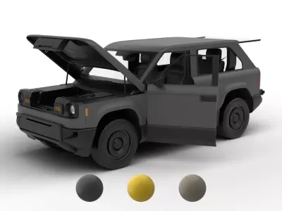 Slate Truck Fastback SUV 2027 HQ 3d model 3D model