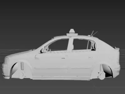 Vauxhall Astra MK4 2004 and Met Police Lightbar  3D model