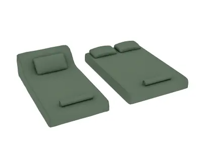 soft chaise lounge Low-poly 3D model