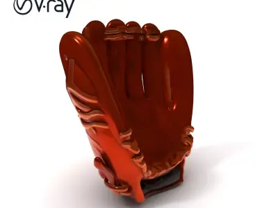 Baseball Glove D Model Pack with Detailed Textures Low-poly 3D model