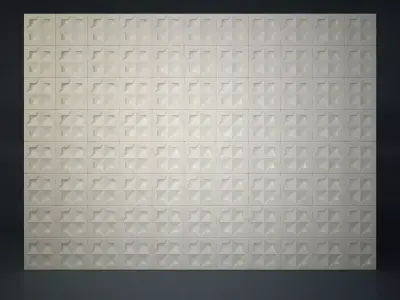 01 ARABIC PATTERN WALL Low-poly 3D model