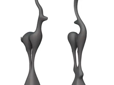 Deer Standing Deco 3D print model