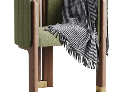 DINING CHAIR CRAWFORD 3D model