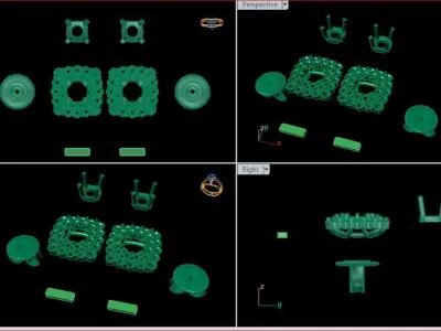 Earrings Diamond 3D print model