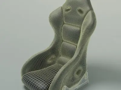 Race Car Seat 3D model