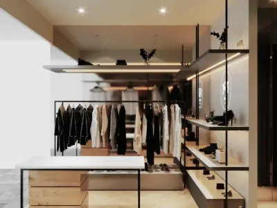 LUXURY CLOTHING STORE INTERIOR DESIGN 3D model 3D model