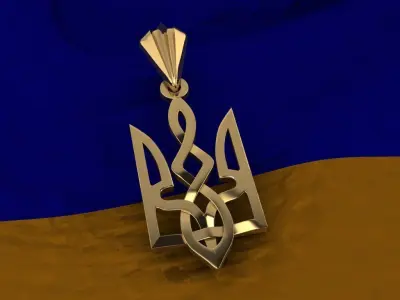 Ukrainian Trident  3D print model 2