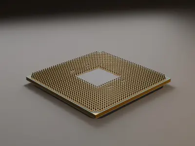 Computer CPU Ryzen 5 5600 3D model 3D model