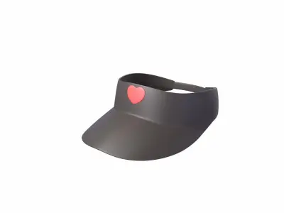 Low-Poly Visor Cap 05 Low-poly 3D model