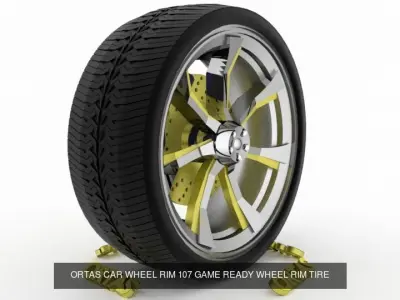 ORTAS CAR WHEEL RIM 107-108 GAME READY WHEEL 3D Model Pack
