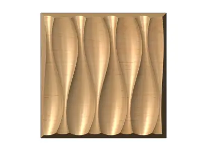 3d wall organic dune decorative panel relief  3D print model