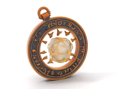 Mystic Brass Pendant model pack Low-poly 3D model