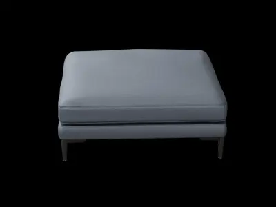 Harper Ottoman Satin fabric Low-poly 3D model