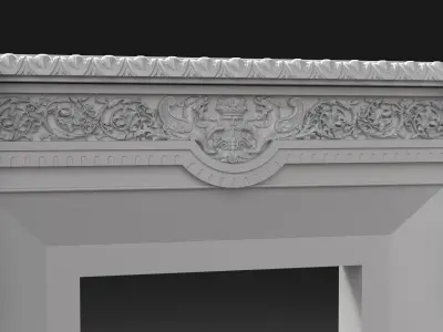 CNC Fireplace Sculpted Ornament set vol 1 3D print model