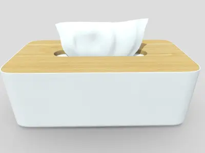 Tissue Box 3 Low-poly 3D model