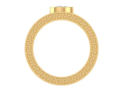 Luxury Greek Pattern Men Ring Jewelry 1499 3D print model