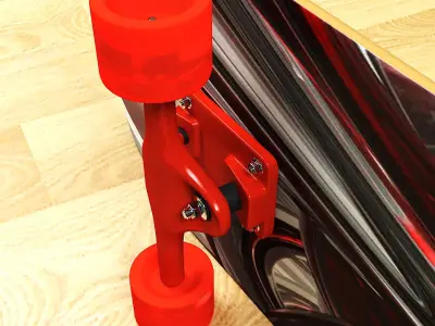 Skate skateboard that looks like piece of art 3D model