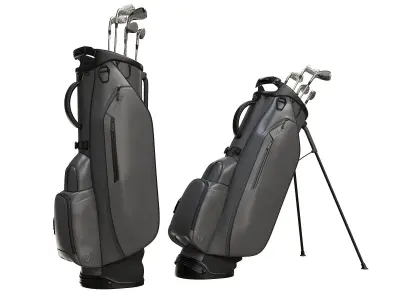 Golf Bag Vessel Player IV Pro Gray Low-poly 3D model