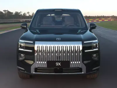 2025 Zeekr 9X with lowpoly interior Low-poly 3D model