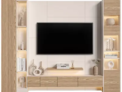 modern tv wall 23 3D model