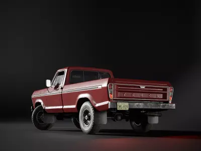 Pickup Truck AAA Next Gen Game Ready Low-poly 3D model Base ver Low-poly 3D model