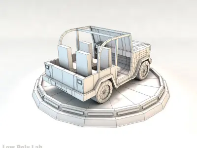 Cartoon City Cars Pack Low-poly 3D model