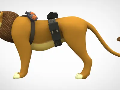 TF2 Soldier Lion 3D model