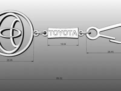Pendant Toyota 3D print model