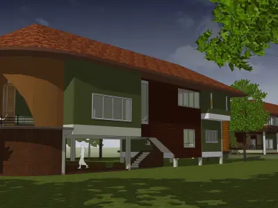 Tropical house 3D model