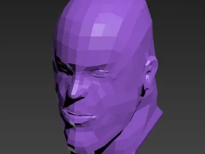 Low poly Thanos Head Model Free 3D model