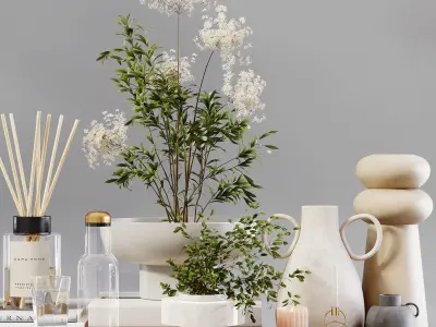 Decorative Set 234 Low-poly 3D model